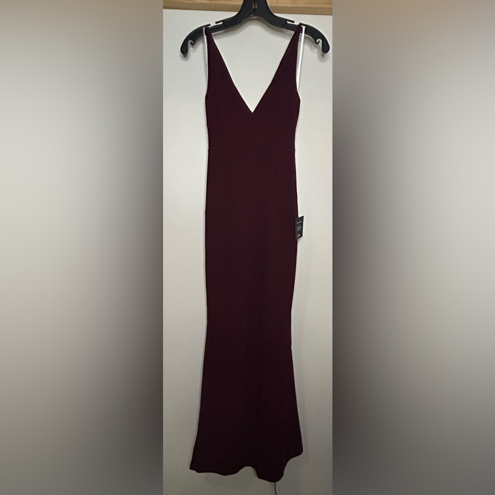 NWT Lulu's Deep Burgundy Cocktail Gown
